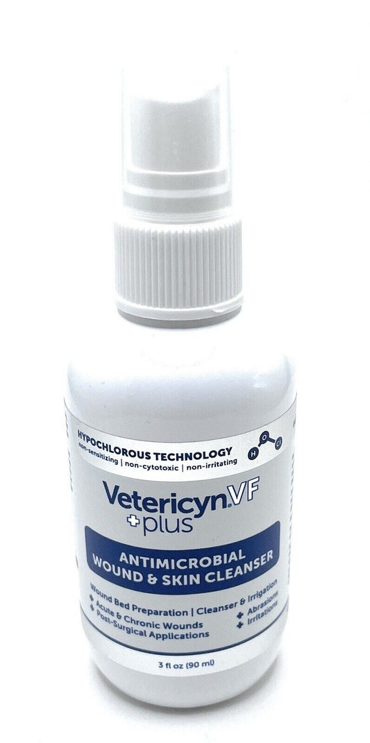 Vetericyn VF + Plus  - Antimicrobial Wound & Skin Cleanser 3 Oz.