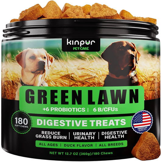 Green Lawn Chews for Dogs   Cranberry ACV Digestive Enzymes   Natural Dog Urine