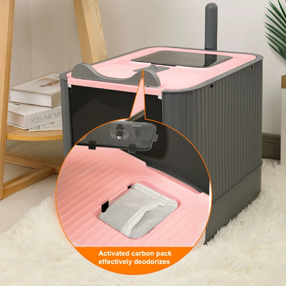 Cat Litter Box Cat Sandbox Deodorant Cat Toilet Deodorizing Kitten Training Toilet Cats Cleaning Sandbox Basin Cat Supplies