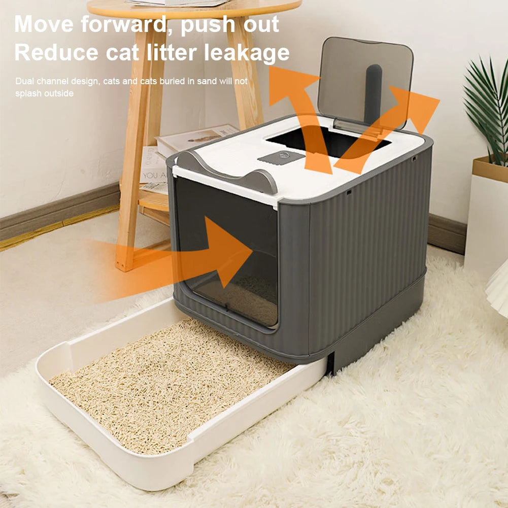 Cat Litter Box Cat Sandbox Deodorant Cat Toilet Deodorizing Kitten Training Toilet Cats Cleaning Sandbox Basin Cat Supplies