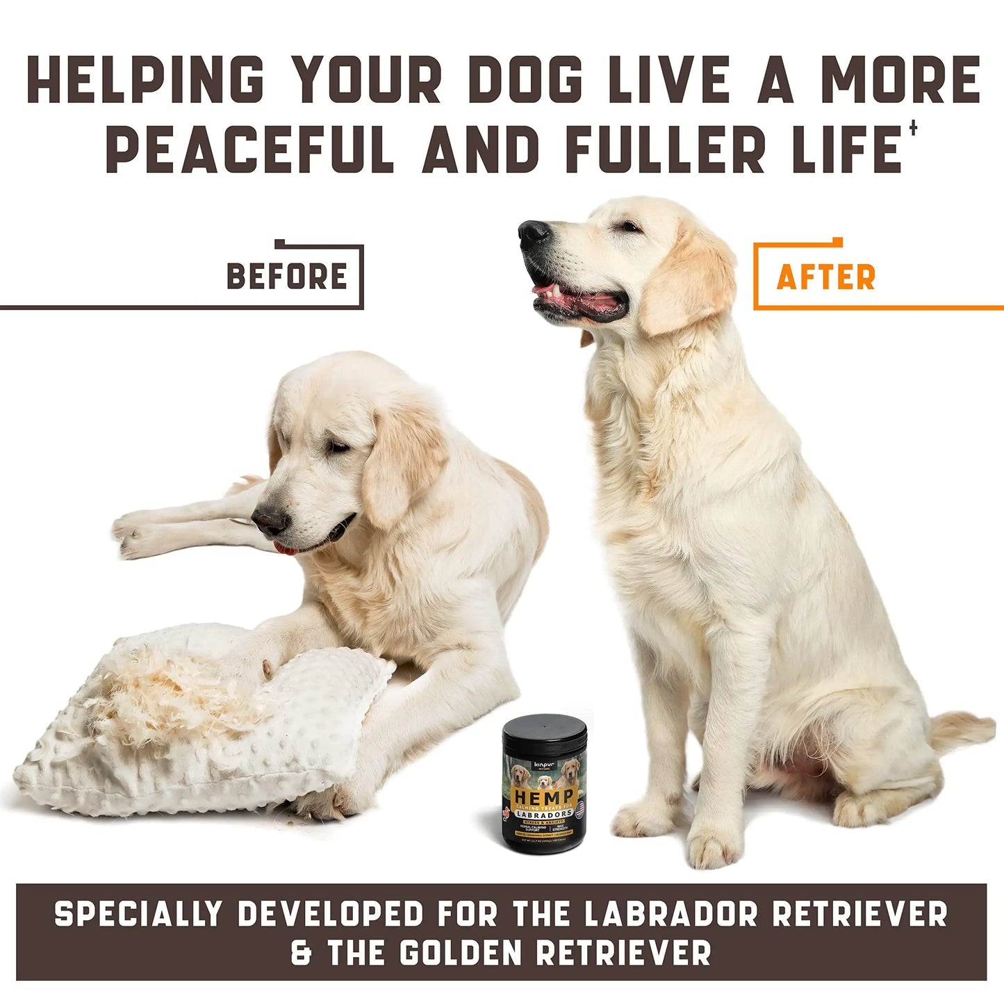 Calming Chews for Labrador Dogs with Valerian Root and Hemp Oil   Aid during Car