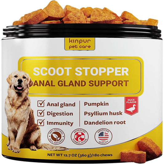 Scoot Stopper Soft Chews   Fiber for Dogs   Dog Anal Gland and Digestion Support